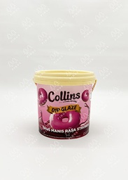 [CODIP002] COLLINS DIP GLAZE STROBERI 1 KG X 12