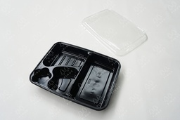 [BEN0001] (D) FOODSAFE BOX BENTO HITAM 50X8