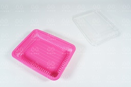 [MIKA0015] TRAY BROWNIES PINK S 20X10