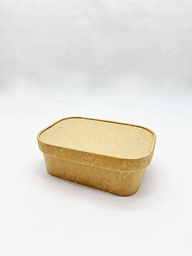 [DUS0099] KRAFT RECTANGULAR CONTAINER 750 ML + LID X 10