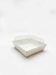 [BOX0028] KOTAK MILK BUN PUTIH 12X11X3,5 CM 10X50